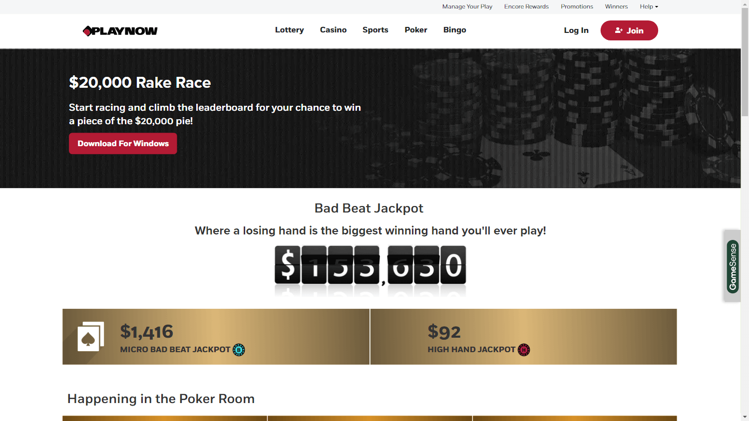 PlayNow Casino Desktop screenshot