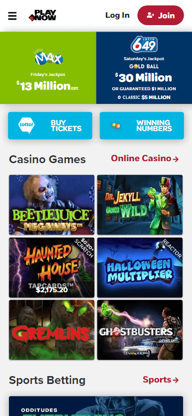 PlayNow Casino Mobile screenshot